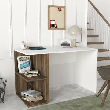 Dekorister Elegance Çalışma Masası Beyaz-Ceviz