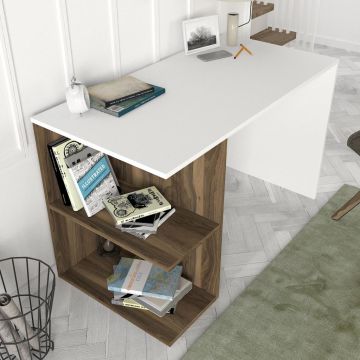 Dekorister Elegance Çalışma Masası Beyaz-Ceviz