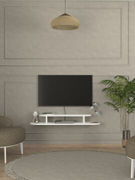 Dekorister Koza Tv Sehpası Beyaz 120 cm