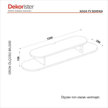 Dekorister Koza Tv Sehpası Beyaz 120 cm