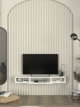 Dekorister Leppo Tv Sehpası Beyaz 135 cm
