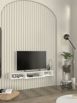 Dekorister Leppo Tv Sehpası Beyaz 135 cm