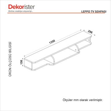 Dekorister Leppo Tv Sehpası Beyaz 135 cm