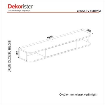 Dekorister Cross Tv Sehpası Sepet - Kumtaşı 150 cm