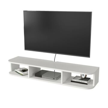 Dekorister Bask Tv Sehpası Beyaz 120 cm