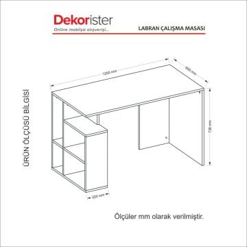 Dekorister Labran Çalışma Masası Beyaz-Cordoba