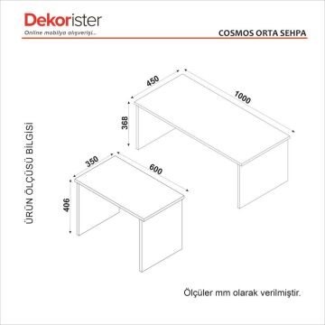 Dekorister Cosmos Orta Sehpa Beyaz - Rota