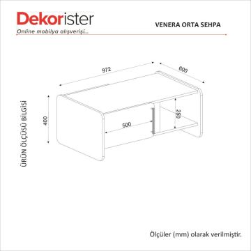 Dekorister Venera Orta Sehpa Kumtaşı - Senkronsiyah