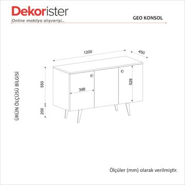 Dekorister Geo Konsol Beyaz - Sepet