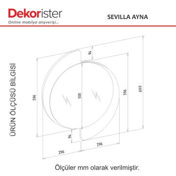 Dekorister Sevilla Ayna Kumtaşı - Traverten