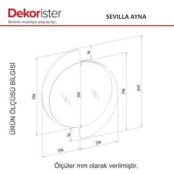 Dekorister Sevilla Ayna Kumtaşı - Traverten