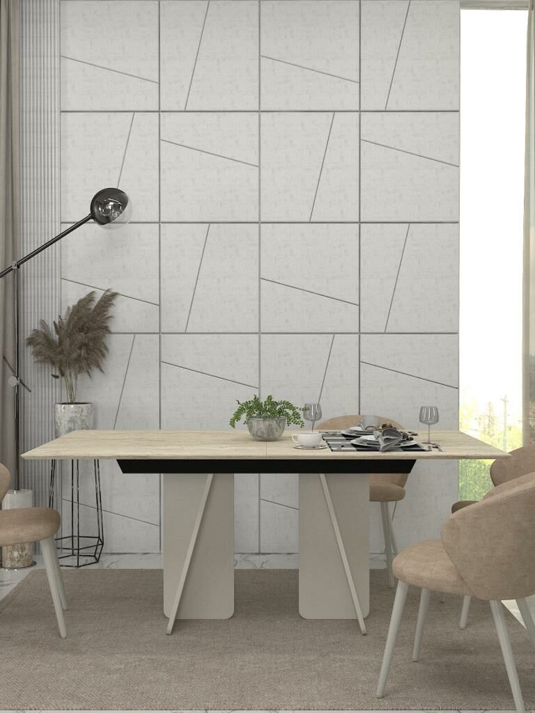 Dekorister Sevilla Yemek Masası Kumtaşı - Traverten 180cm