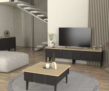 Dekorister Pedro Tv Sehpası Antrasit - Rota 180cm