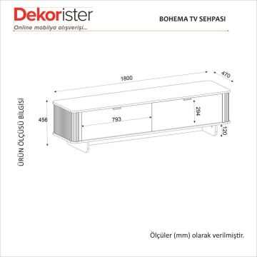 Dekorister Bohema Tv Sehpası Aytaşı - Sepet 180cm