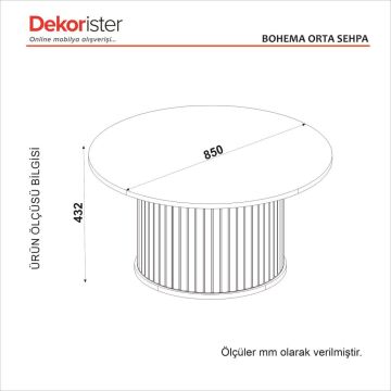 Dekorister Bohema Orta Sehpa Aytaşı - Sepet