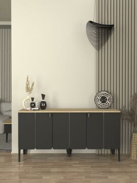 Dekorister Pedro Konsol Antrasit - Rota 150cm