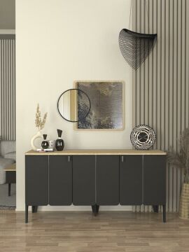 Dekorister Pedro Konsol Antrasit - Rota 150cm