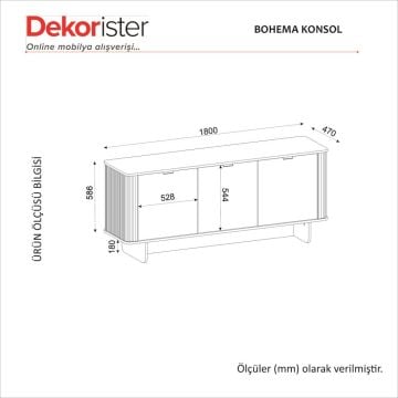 Dekorister Bohema Konsol Aytaşı - Sepet