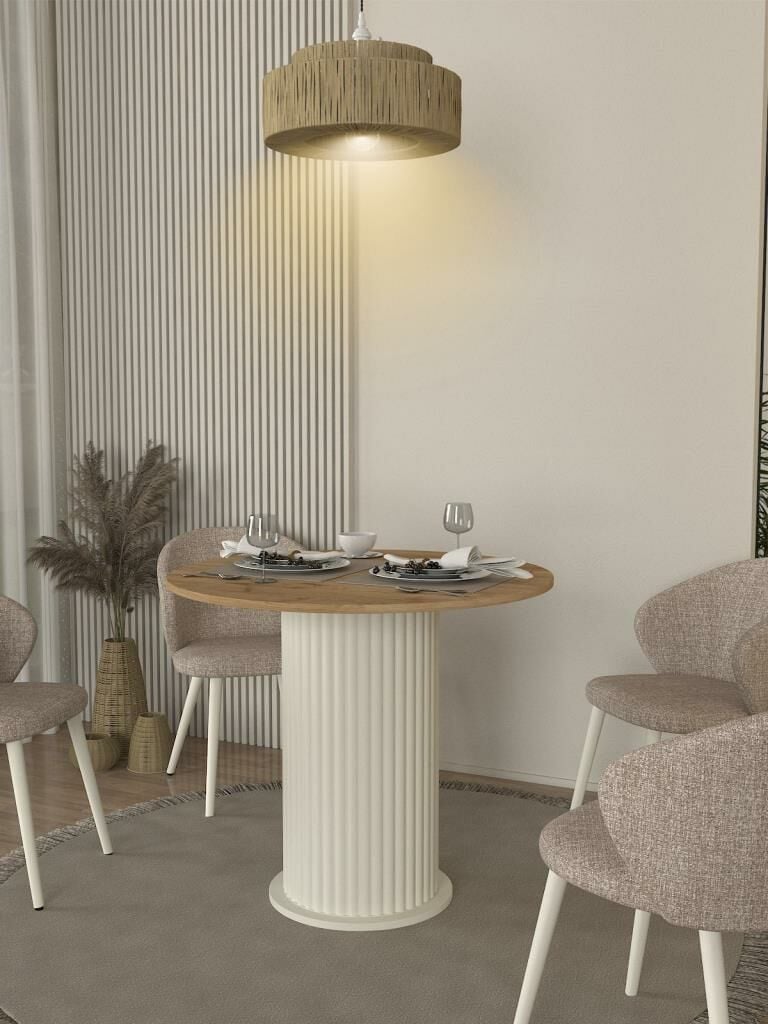 Dekorister Bohema Yemek Masası Aytaşı - Sepet 90cm
