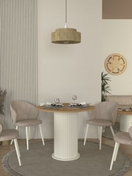 Dekorister Bohema Yemek Masası Aytaşı - Sepet 90cm