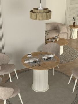 Dekorister Bohema Yemek Masası Aytaşı - Sepet 90cm