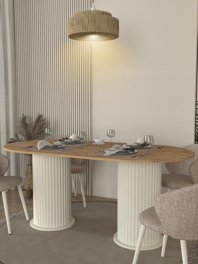 Dekorister Bohema Yemek Masası Aytaşı - Sepet 180cm