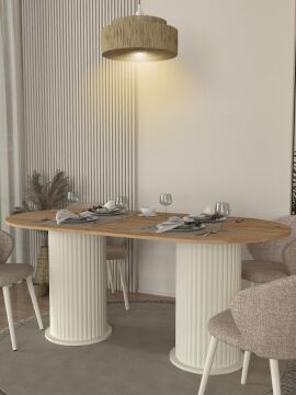 Dekorister Bohema Yemek Masası Aytaşı - Sepet 180cm