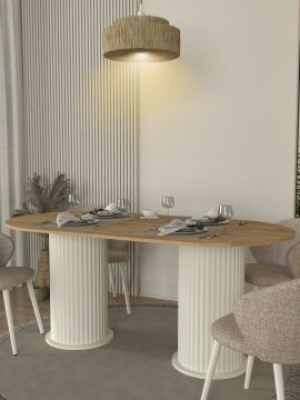 Dekorister Bohema Yemek Masası Aytaşı - Sepet 180cm
