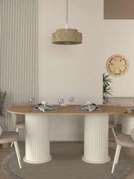 Dekorister Bohema Yemek Masası Aytaşı - Sepet 180cm