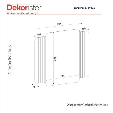 Dekorister Bohema Ayna Aytaşı