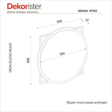 Dekorister Drada Ayna Senkron Siyah