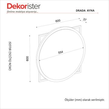 Dekorister Drada Ayna Senkron Siyah