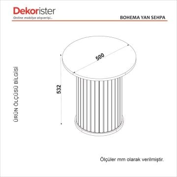 Dekorister Bohema Yan Sehpa Aytaşı - Sepet