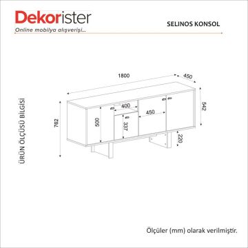 Dekorister Selinos Konsol Kumtaşı - Rota 180cm