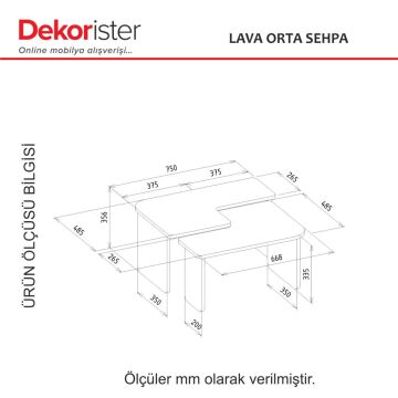 Dekorister Lava Orta Sehpa Rota - Antrasit