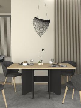 Dekorister Pedro Yemek Masası Antrasit - Rota 150cm