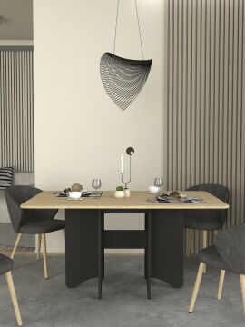 Dekorister Pedro Yemek Masası Antrasit - Rota 150cm