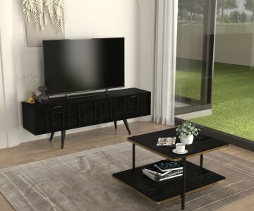 Dekorister Drada Tv Sehpası Senkronsiyah 150cm