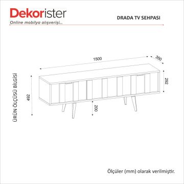 Dekorister Drada Tv Sehpası Senkronsiyah 150cm