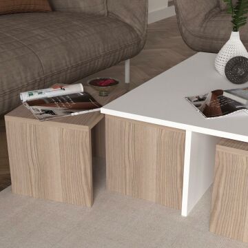 Dekorister Chest Orta Sehpa Beyaz-Cordoba