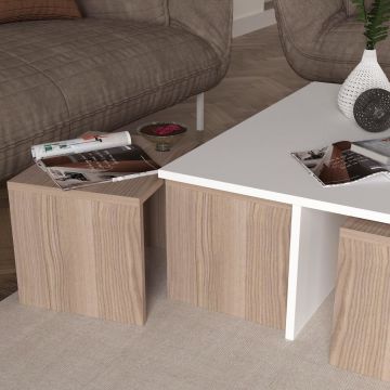 Dekorister Chest Orta Sehpa Beyaz-Cordoba