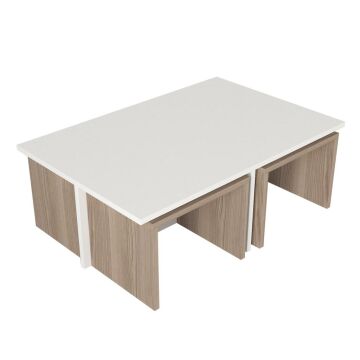Dekorister Chest Orta Sehpa Beyaz-Cordoba
