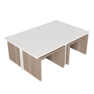Dekorister Chest Orta Sehpa Beyaz-Cordoba