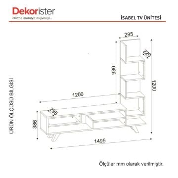 Dekorister İsabel Tv Ünitesi Beyaz-Cordoba