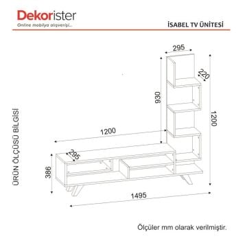 Dekorister İsabel Tv Ünitesi Beyaz-Cordoba