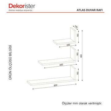 Dekorister Dekorister Atlas Duvar Rafı