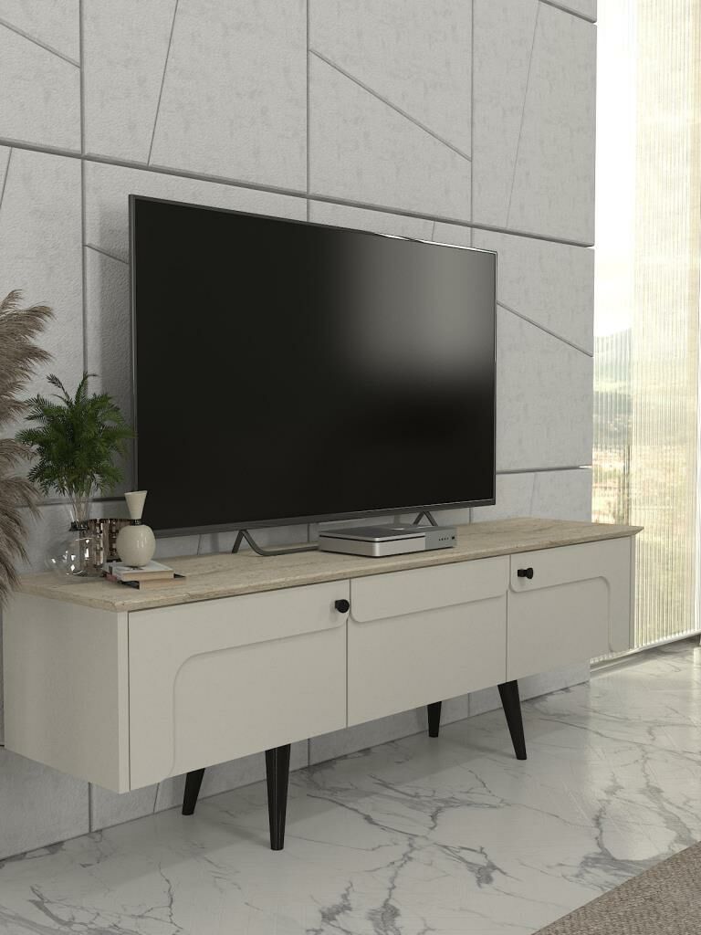 Dekorister Sevilla Tv Sehpası Kumtaşı - Traverten 150cm