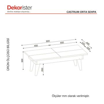 Dekorister Castrum Orta Sehpa Beyaz-Ceviz