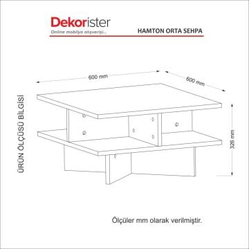 Dekorister Hamton Orta Sehpa Ceviz-Beyaz