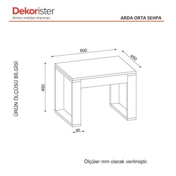 Dekorister Arda Orta Sehpa Beyaz-Cordoba